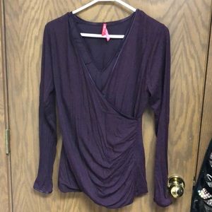 Ruby Ribbon ruched top